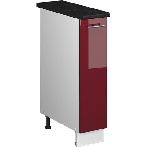 Armadio cucina dispensa alto Fame-Line, Bordeaux lucido/Bianco, 20 cm, PL Antracite, Vicco (1/5)