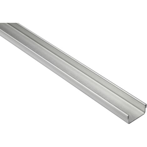 Fliesenschienen Edelstahl - silber gebürstet große Auswahl 2 Meter: 23mm, U-Profil (1/4)