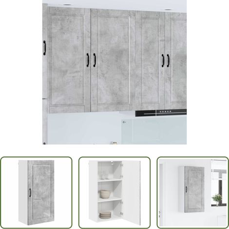 Küchenschränke Holz - Küchenschrank mit Tür Beton Grau 50 x 31 x 100 cm Holzwerkstoff (1/5)