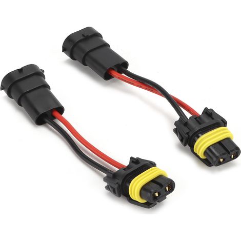 H11-Stecker auf 9005/9006-Buchse Adapter für Nebelscheinwerfer, universell, Plug & Play, 12–24 V (1/5)
