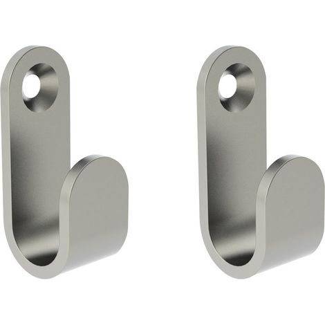 Crochet à vis en acier inoxydable chromé – Lot de 2 – Fixation robuste pour bois dur – Résistant à la corrosion – Tiger (1/6)