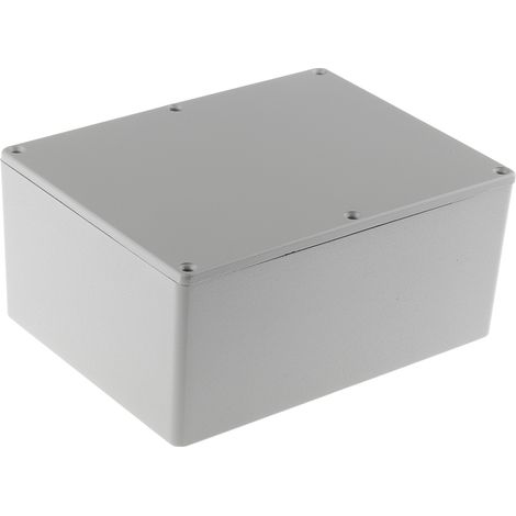 Boîtier RS PRO en Fonte d'aluminium, 165.8 x 127.3 x 76.3mm, Gris, Blindé ( Prix pour 1 ) (1/2)