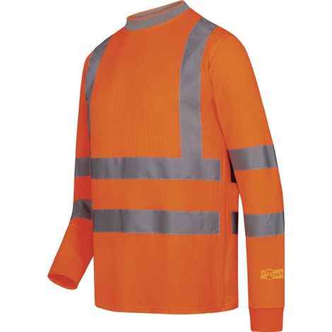 Camiseta  de manga  larga  de alta  visibilidad  NEVIO  talla  M  naranja  SAFESTYLE
