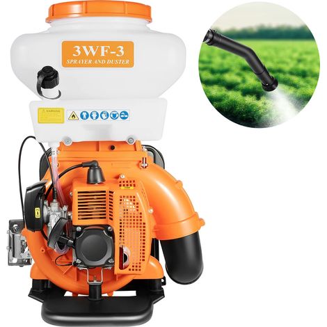 Pulvérisateur à dos 41,5 cm³ à moteur thermique 2 temps, atomiseur agricole, réservoir de 14 L pour la désinfection des pesticides agricoles (1/5)