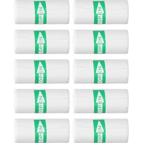 Rouleau papier thermique adhésif 10 pièces, étiquettes imprimables blanches 57x25mm pour imprimante de reçus, autocollant thermosensible. (1/5)
