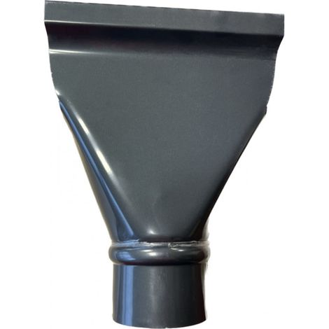 Naissance de gouttière corniche G300 gris anthracite pour descente circulaire diamètre Ø80mm - ALUHOME