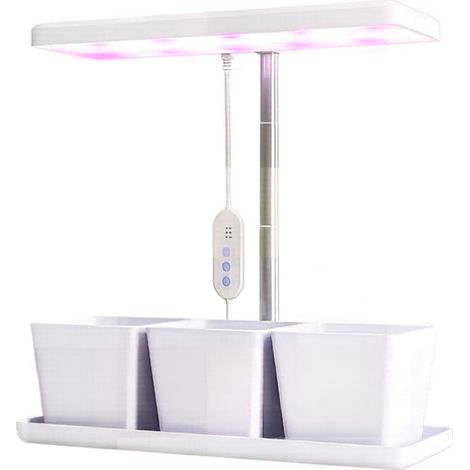 Pflanzenwachstumslampe 10W mit 3 Anzuchtbecken - volles Spektrum (1/4)