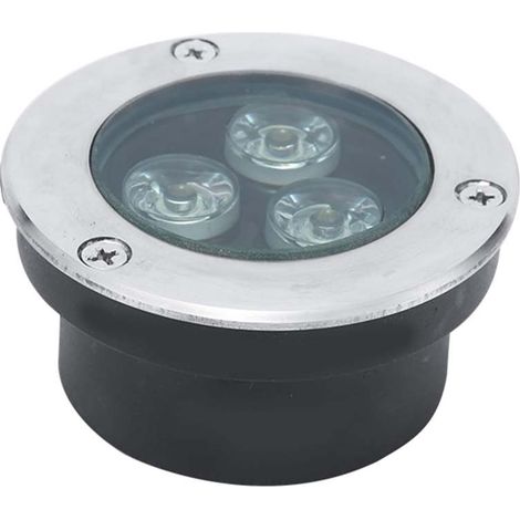 Projecteur LED extra-plat pour piscine, éclairage encastré pour jardin et terrasse, projecteur extérieur LED 3 W, étanche IP68, éclairage pour bassin et pelouse. (1/5)