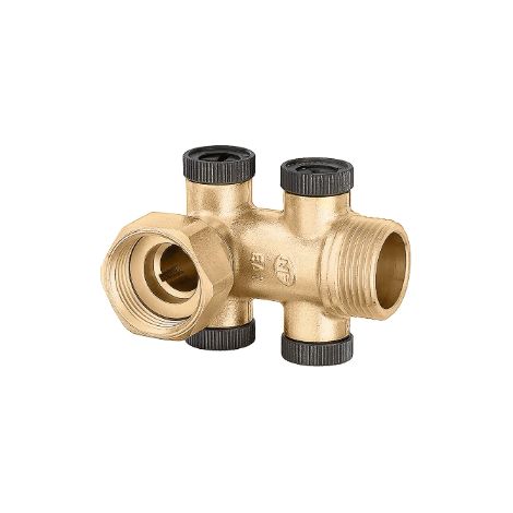 Valvola di ritegno, attacchi a squadra calotta mobile-maschio. Attacco 3/4"F Caleffi 304644 Ottone