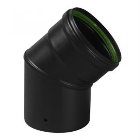 Coude 45° conduit pellets émail noir mat diam 100mm