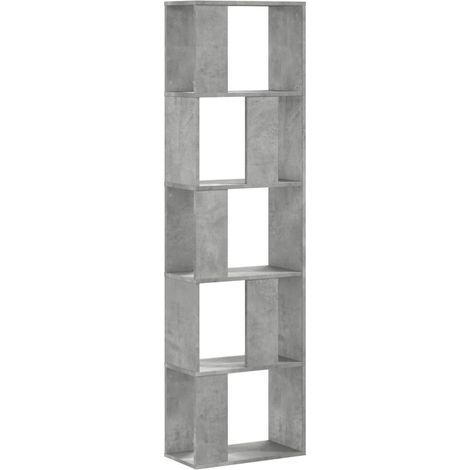 Maison Exclusive - Libreria 5 Ripiani Grigio Cemento 45x23,5x162,5cm Multistrato
