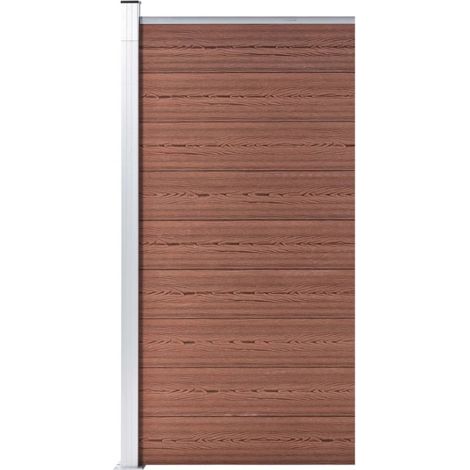 vidaXL Zaunelement WPC 95x186 cm Braun