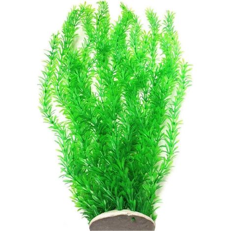Plante Aquarium Artificielle 60cm Décorative Haute Sans Entretien Socle Céramique Stable pour Poisson Rouge (1/5)