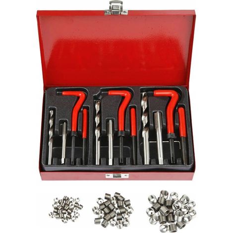 Machos de roscar, kit de reparación de roscas, 88 piezas, KD10591 (1/5)