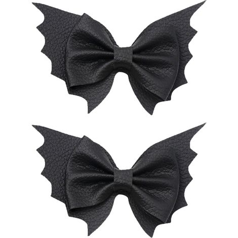 Juego de 4 pinzas para el cabello con forma de murciélago, accesorios para el cabello de Halloween, lazos con alas, cosplay para mujeres (1/5)