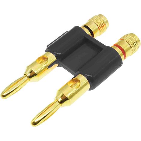 Fiche banane 4 mm RS PRO Noir Mâle 32A 30V ( Prix pour Sachet de 5 ) (1/2)