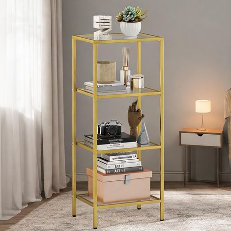 Bibliothèque oro en metallo vetro temperato 40 x 30 x 96,5 cm (1/5)