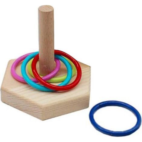 jeu d'anneaux empilables en bois pour oiseaux, jouet éducatif et d'éveil pour perroquets, puzzle interactif, cadeau (1/4)