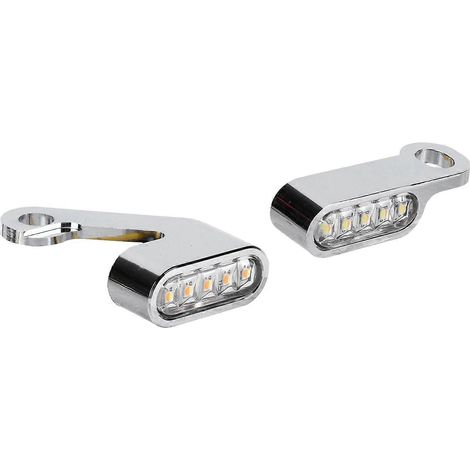 Mini feux de virage à LED, clignotants, alliage d'aluminium résistant à la corrosion, accessoires moto (1/5)