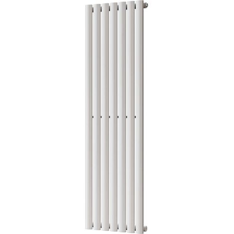 Omeara - White Designer Radiator H1400mm x W406mm Single Panel - Feet Included (1/4)
