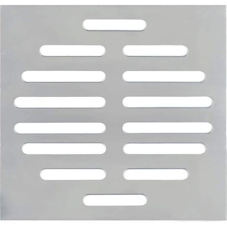 Couvercle de drain de sol carré en acier inoxydable 6 pouces 14 trous argent (1/4)