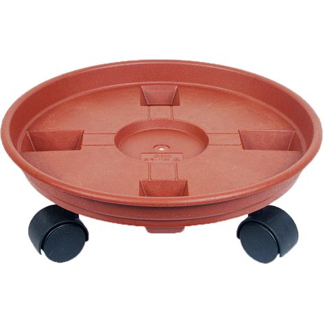 Soucoupe pour Plantes, Support Roulant pour Plantes avec Roues, Rouleaux de déplacement de Pot Ronds pour Balcon, intérieur et extérieur, 33 cm