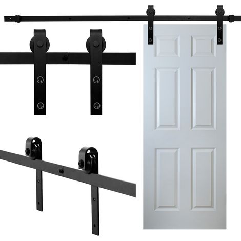 Randaco Sistema di porte scorrevoli Sistema di porte scorrevoli Carrucola per porte scorrevoli Maniglia per porte scorrevoli-Stripes-200cm (1/5)