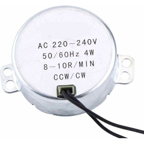 Synchronous motor, AC 220-240V synchronous motor gear motor 4W CW/CCW (8-10 rpm)
