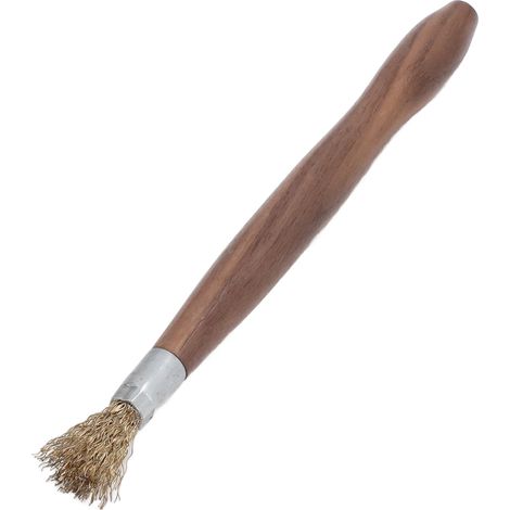 Lot en brosse métallique 20cm, manche en bois, pour nettoyage et modelage de bonsaï (1/5)
