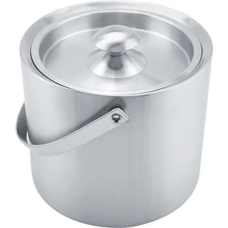 Double-walled stainless steel ice bucket with lid for parties (3L) (1/5)