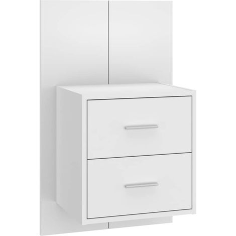 Maison Exclusive - Wand-Nachttisch Hochglanz-Weiß (1/5)