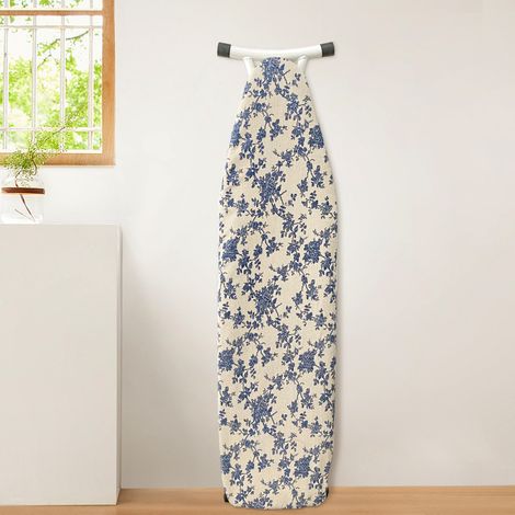 Funda estampada para tabla de planchar, con cordón de cierre y forro, diseñada para proteger las tablas de planchar de gran tamaño (Rosas azules) (1/5)