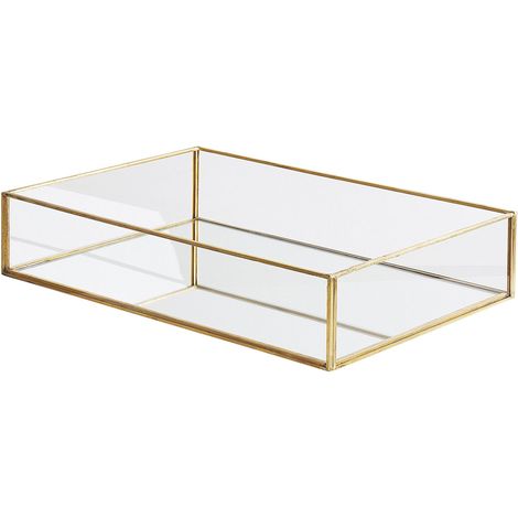 Dekotablett GRENOBLE Glas Gold (1/5)