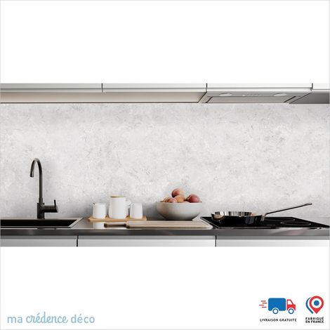 Crédence : Marbre de Vernaza - Couleur Gris clair - Alu composite - 120 - 60 (1/3)