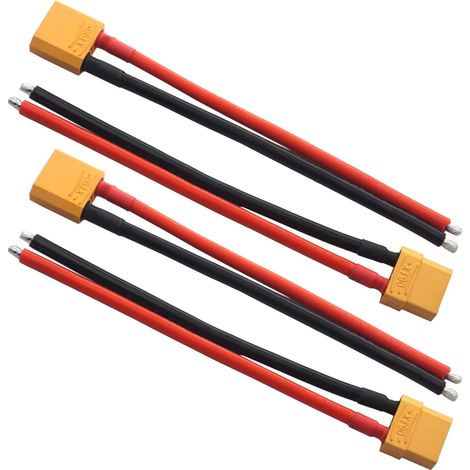 Pairs of XT90 Battery Connectors with Male to Female Plug Adapter Wire with 15cm 12AWG Cable for RC Hobby Lipo Batteries (1/5)