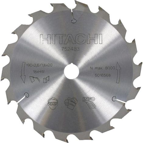 Lame de scie Hitachi 190x1 6x20 0 mm Z18 (1/2)