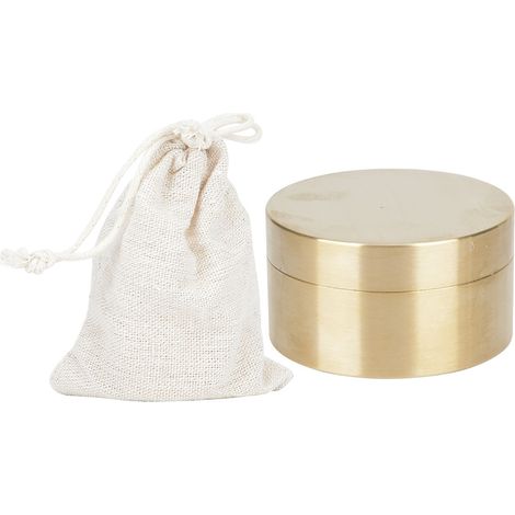 Boîte de Rangement Étanche en Laiton pour Pièces et Bijoux, Forme Ronde, Protection contre la Poussière et l'Humidité (Grand Modèle) (1/5)