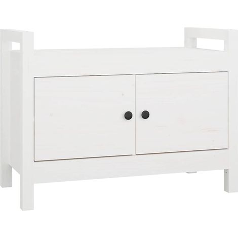 Maison Exclusive - Banco de recibidor madera maciza de pino blanc (1/5)