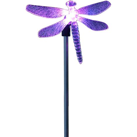Solar LED Gartenleuchte Libelle – Wasserdichte Außenleuchte für Terrasse & Wegbeleuchtung, mehrfarbig wechselnd