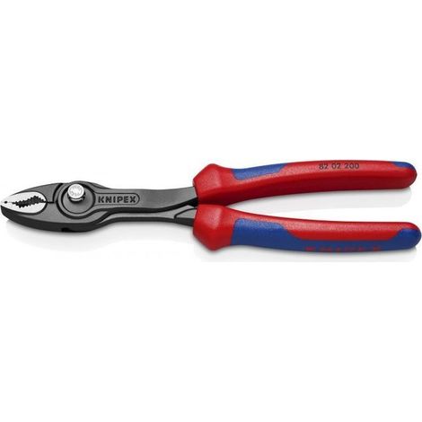 KNIPEX 82 02 200 TwinGrip® Pinza con capacità di presa frontale e laterale con manici comfort bonderizzata grigia 200 mm (1/2)