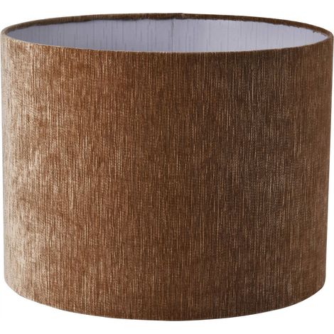 Abat jour cylindrique moka en tissu chic - moka mousse (1/2)