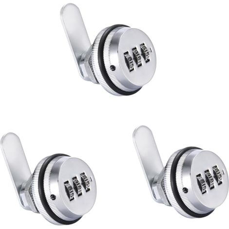 Lot de 3 serrures à came pour armoire de sécurité avec caméra et boîte (1/5)