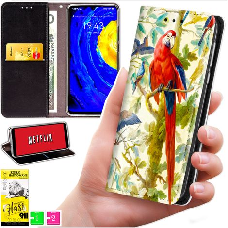 Custodia a portafoglio per Oppo Find X9 - stampa bluemoon + vetro 9H (1/5)