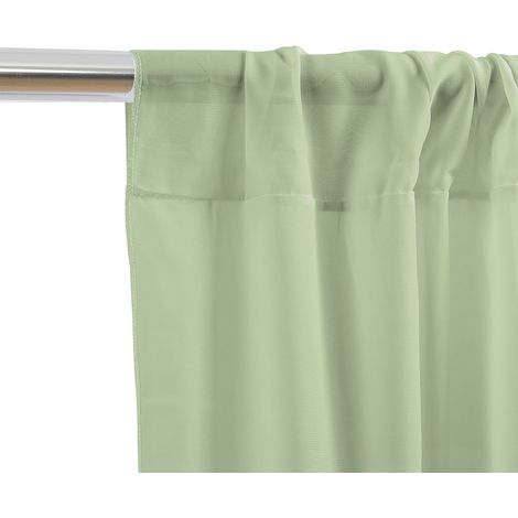 Tissu de drapage d'arc de mariage vert, toile de fond en mousseline de soie, rideaux de plafond polyvalents, décor (1/5)
