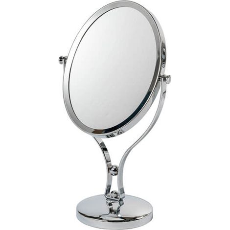 Showerdrape Triton 5x Magnifying Chrome Oval Makeup Vanity Mirror (1/2)