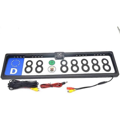 Rückfahrkamera für europäisches Kennzeichen, wasserdicht, Nachtsicht, mit 4 oder 8/12 LEDs – inklusive 4 LEDs