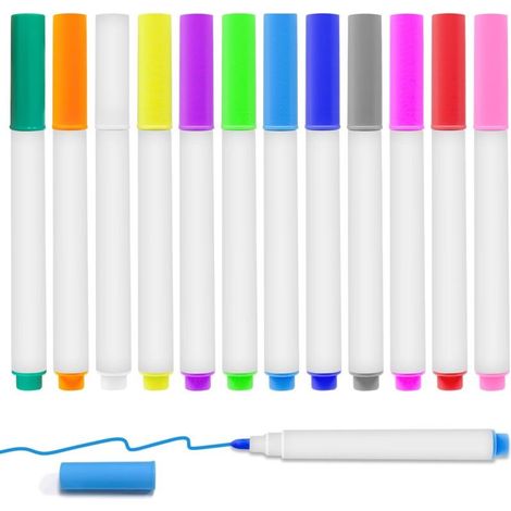 Set of 12 Colored LED Memo Board Markers, Compatible with Acrylic Light Boards and Dry Erase Memo Boards (1/5)
