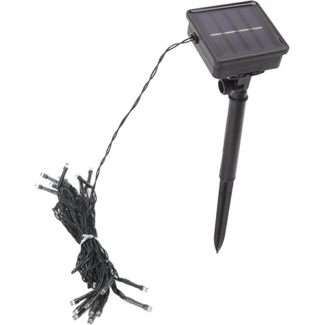 20 LED-Solar-Lichterkette, IP65 wasserdicht, 2 Modi, automatische Außenbeleuchtung für Terrasse und Garten, 5 m, Weiß (1/5)