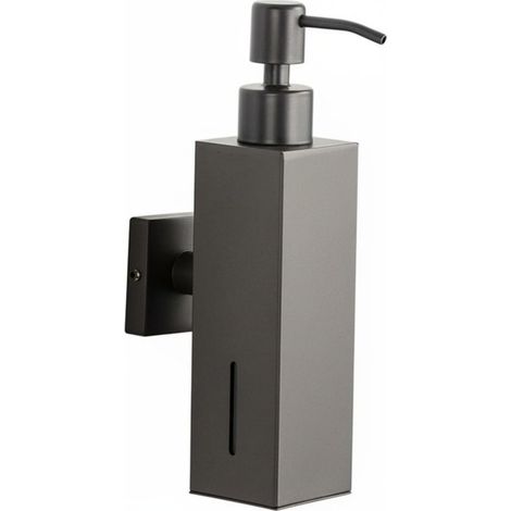 Distributeur de savon mural en acier poli - Design fonctionnel-AquaForge (1/5)