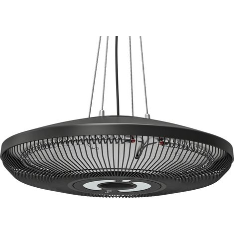 Infrarot Heizstrahler Hängend 2000W Carbonfaser Deckenheizstrahler mit LED-Beleuchtung Touch & Fernbedienung 2 Heizstufe (1/5)